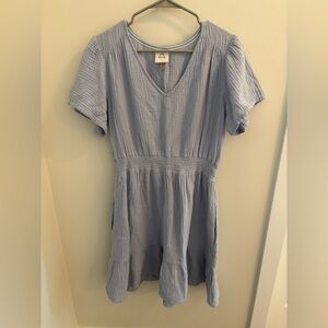 Knox Rose Light Blue V-Neck Dress with Pockets